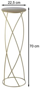 Virágállvány 70x22,5 cm arany színben