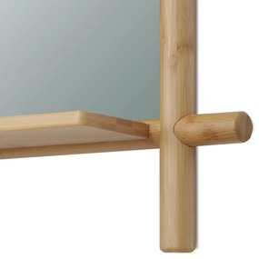 Fali tükör B027 NAT, bambusz