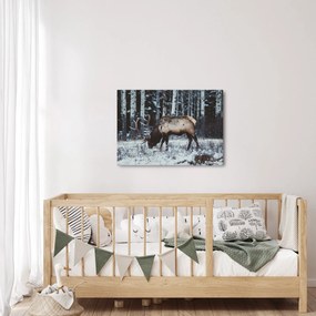 Kép - szarvas télen (70x50 cm)