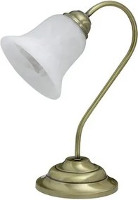 éjjeli lámpa e14 40w bronz/fehér alabástrom üveg francesca