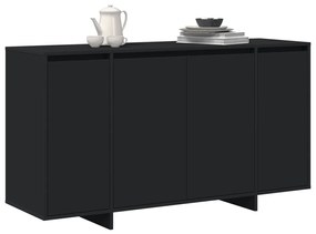 Fekete oldalszekrény Fekete Mérnöki fa 135 x 41 x 75 cm