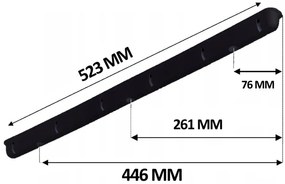 Erga Erga, mennyezeti akasztó ruhaszárításhoz 6x200 cm, fekete, ERG-SEP-10SUSSU6PCZ20