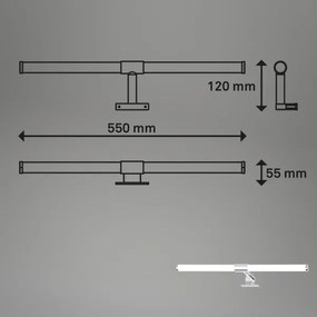 Briloner - LED fürdőszobai tükörvilágítás SALA LED/8W/230V 4000K IP44