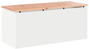 vidaXL Kerti pad Fehér 100 x 40 x 43 cm Acél