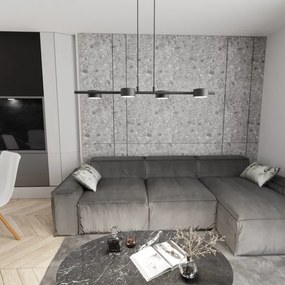 Csillár zsinóron SORA 4xGX53/12W/230V fekete