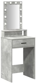 Öltözőasztal LED világítással Betonnedv Hossz 50x41x140 cm