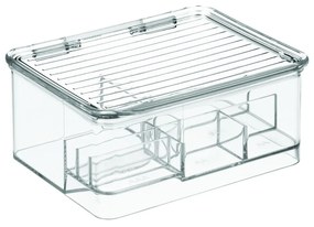 Linus átlátszó rendszerező rekeszekkel és fedéllel, 17 x 14 cm - iDesign