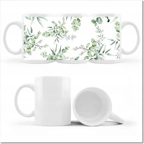 Nyomott mintás bögre Eucalyptus Floral virág