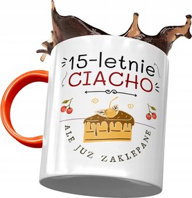 Narancssárga Bögre Születésnapra 15 15. 15. Nyomtatott Fotóval