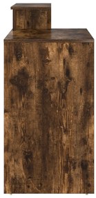 vidaXL Tárolós íróasztal Füstölt tölgy 120.5x44x88.5 cm Szerelt Fa