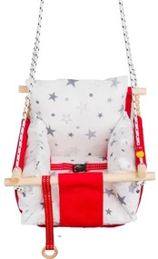 Gyerek textil hinta SELALE fehér/piros