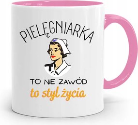 Rózsaszín Bögre Ápolónőnek Egy Életstílus, fényképes nyomtatással