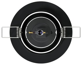 Beépített Spotlámpák 12 db Kerek GU10 Fekete Ø90 mm Acél