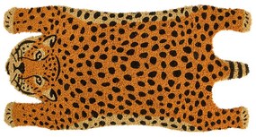 Kókuszrost lábtörlő, gepárd formájú, 75 x 38 cm