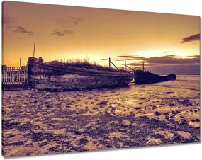 Vászonkép 100x70 Régi halászcsónakok