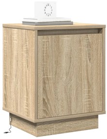 LED világítással ellátott éjjeli szekrények 2 darab Sonoma tölgy 39x34,5x50 cm