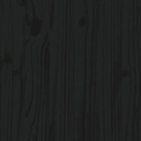 fekete tömör fenyőfa pad 110 x 41 x 76,5 cm