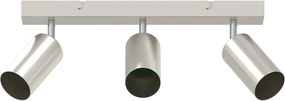 vidaXL Mennyezeti spotlámpa fényszórókkal Nikkel 38 x 6 x 16 cm Fém
