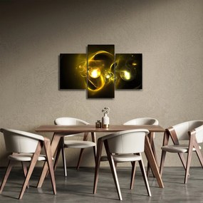 Absztrakt kép sárga gömbök (90x60 cm)