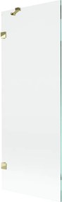 Mexen Lunar 1-szárnyú kádparaván 70 x 150 cm, átlátszó, arany - 897-070-000-50-00