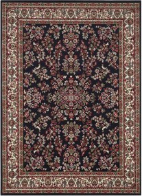 Klasszikus szőnyeg nappaliba,fekete-bordó 80x150cm