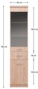 Vitrin Topta Typ 32 1D1W1S (szonoma tölgy). 1075492