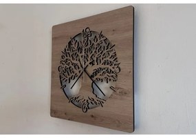 Li-Go 23537/DUB2 - LED Fényerőszabályozható óra LED/10W/5V 20000 mAh 42x42 cm tölgy + távirányító