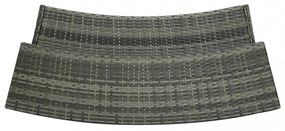 szürke polyrattan kerti bárasztal 120 x 55 x 110 cm