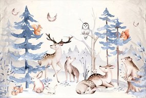 Állatos tapéta, erdei találkozás 368x248