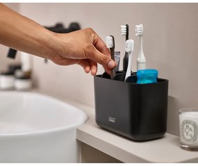 Fekete műanyag fogkefetartó állvány EasyStore – Joseph Joseph