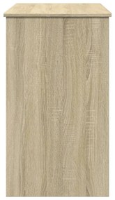 sonoma tölgy színű fésülködőasztal tükörrel 100x45x76 cm