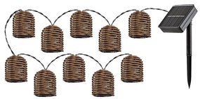 Rabalux 77047 - RUPIT LED napelemes lánc 10xLED/0,6W/1,2V IP44