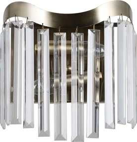 ITALUX WL-44544-2 SABRIGA Kristály Fali Lámpa Antik bronz E14 IP20