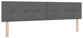 vidaXL Box Spring Ágy Matraccal Sötétszürke 200x200 cm Szövet