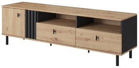 TV asztal/szekrény Madeira 165 (artisan tölgy + fekete antracit). 1071362