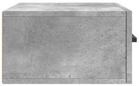 2 db betonszürke falra szerelhető éjjeliszekrény 35x35x20 cm