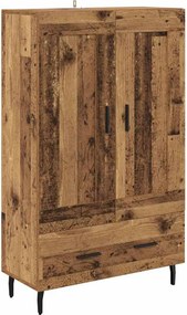 vidaXL Magasfiú fiókkal Öreg fa 69,5 x 31 x 115 cm Faanyag