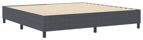 Boxspring Ágy Sötétszürke 200x200 cm Kordbársony