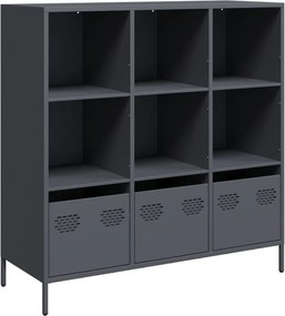 vidaXL antracitszürke acél magasszekrény 101,5 x 39 x 103,5 cm