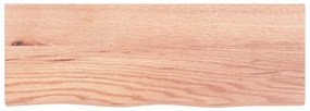 világosbarna kezelt tömör tölgyfa fali polc 80x30x(2-4) cm