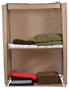 Textil ruhatároló Kukevi 2 (bézs) . Akció -24%. 1094853