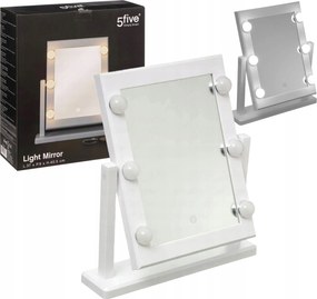 Fehér tükör fésülködőasztalhoz világítással 2 funkció a sminkeléshez