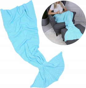 Sellőfarok -meleg kék takaró, puha 80cmx150cm