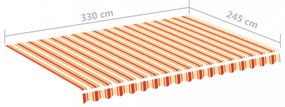 sárga és narancssárga csere napellenző ponyva 3,5 x 2,5 m