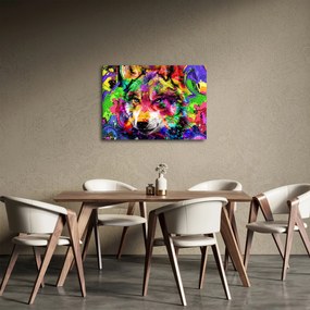 Kép - Farkas graffitivel (70x50 cm)