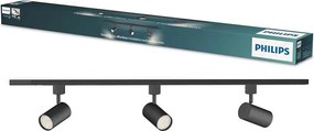 Philips - Sínes EASYLINK spotlámpa, 3×GU10/7W/230V, 1 m, fekete