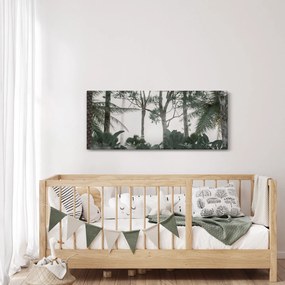 Kép - dzsungel a reggeli ködben (120x50 cm)