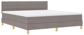 Box Spring Ágy Matraccal Taupe 180x200 cm Szövet