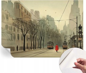 Modern öntapadós fotótapéta falra Városi szimmetria 208x146 cm