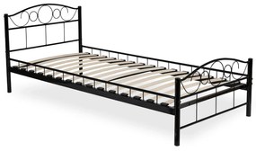 Fém ágy 90 cm Granjeros (fekete) (ágyráccsal). Akció -22%. 1119135